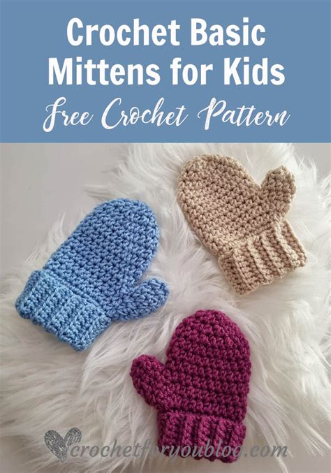 Crochet Childrens Mittens Patterns Free