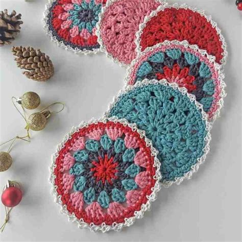 Crochet Christmas Coasters