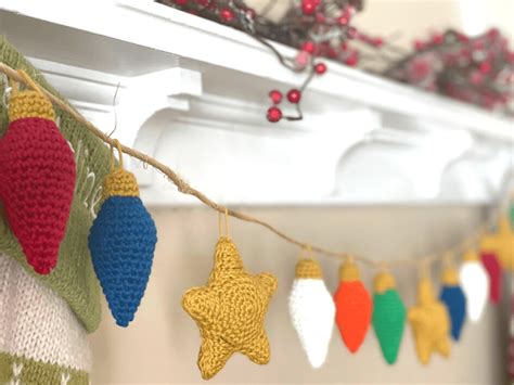 Crochet Christmas Light Garland Pattern Free