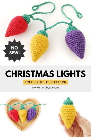 Crochet Christmas Lights Pattern Free