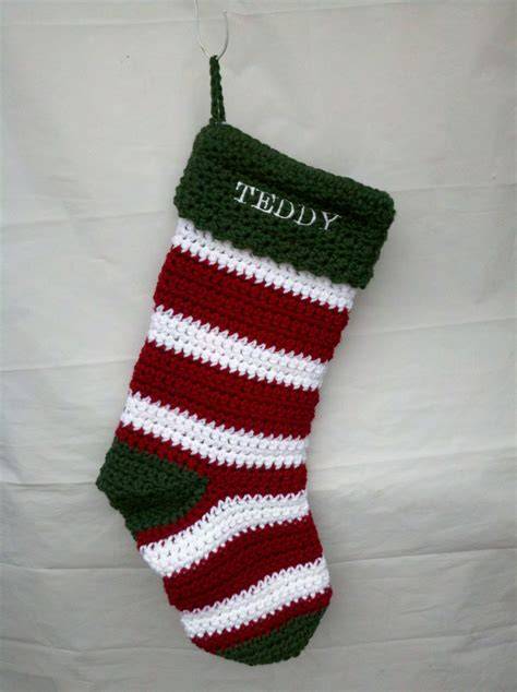 Crochet Christmas Stocking with Name Pattern