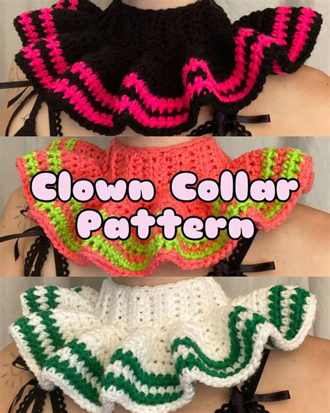 Crochet Clown Collar