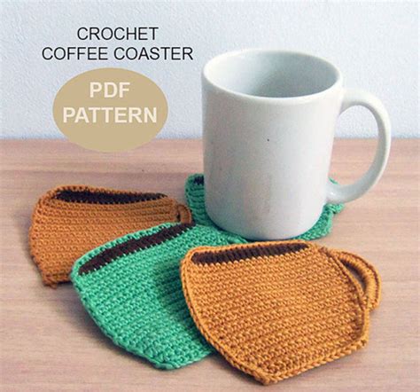 Crochet Coffee Cup Coaster Pattern