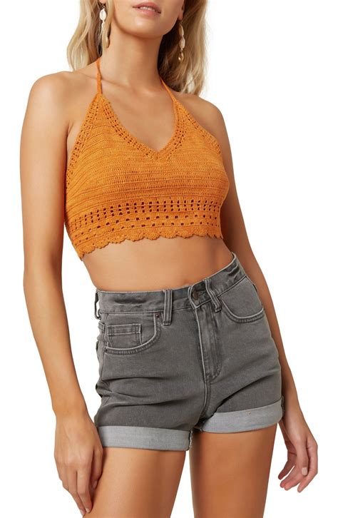 Crochet Crop Top Halter