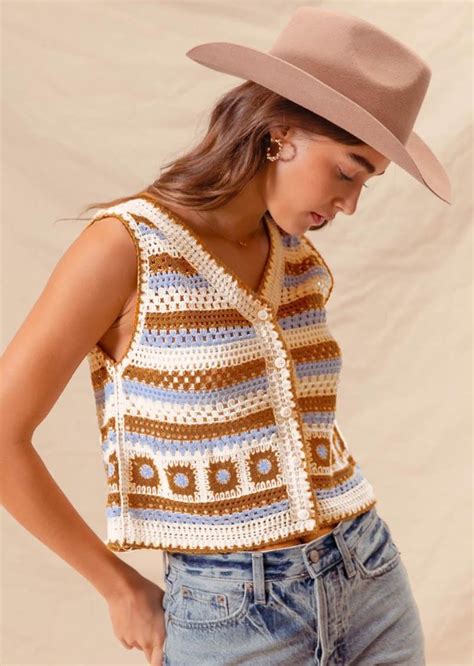 Crochet Crop Vest