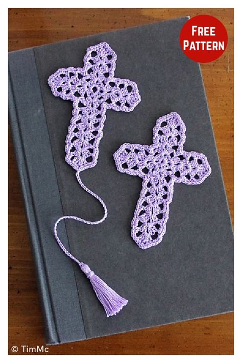 Crochet Cross Bookmark Free Pattern