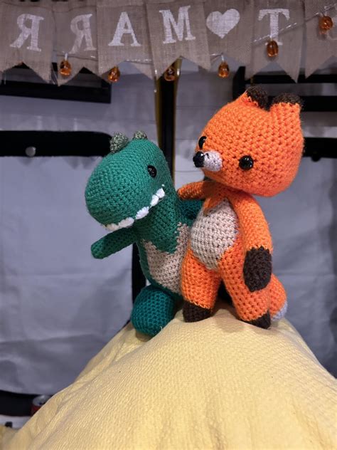 Crochet Dinosaur And Fox