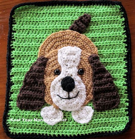 Crochet Dog Applique Pattern Free
