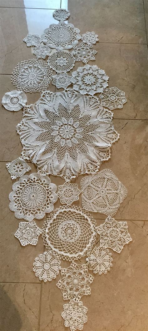 Crochet Doily Table Runner