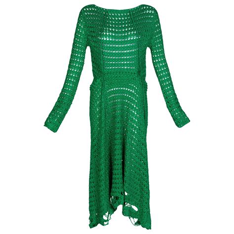 Crochet Dress Green