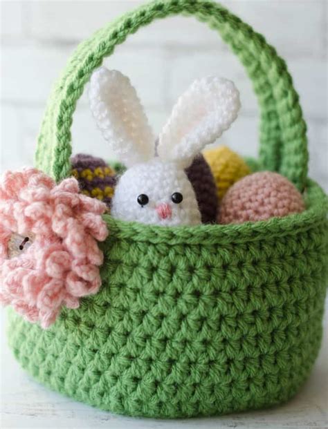 Crochet Easter Bunny Basket Pattern Free