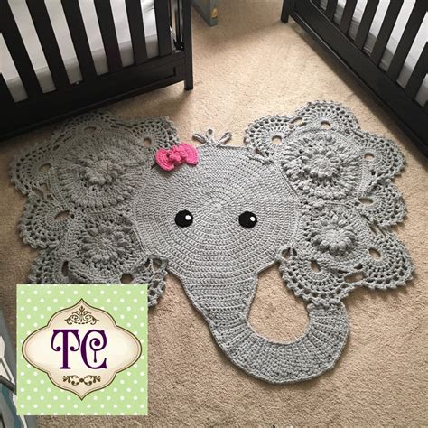 Crochet Elephant Rug