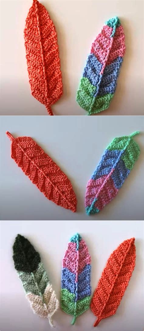 Crochet Feather Pattern Free