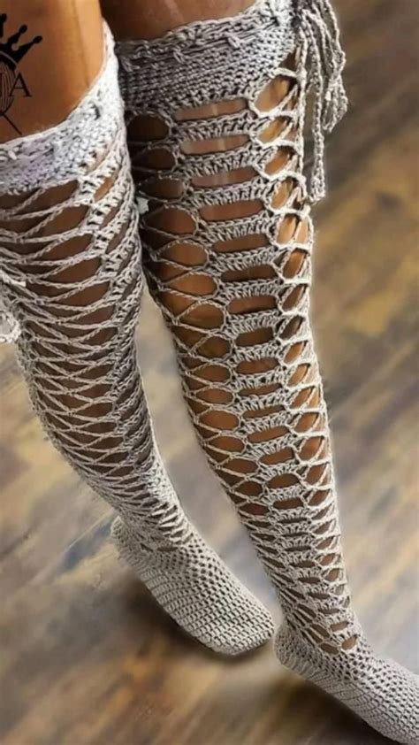 Crochet Fishnet Socks