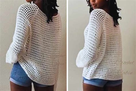Crochet Fishnet Sweater