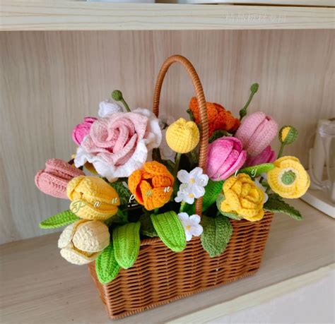 Crochet Flower Basket