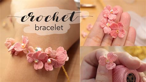 Crochet Flower Bracelet