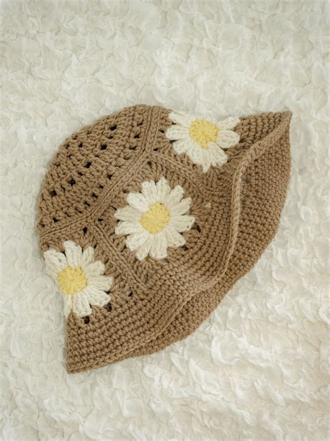 Crochet Flower Bucket Hat