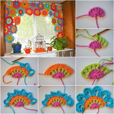 Crochet Flower Curtain