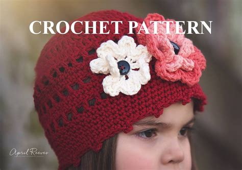 Crochet Flower For Beanie