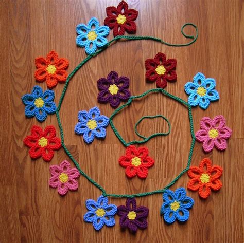 Crochet Flower Garland
