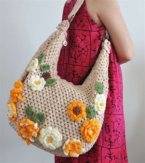 Crochet Flower Handbag
