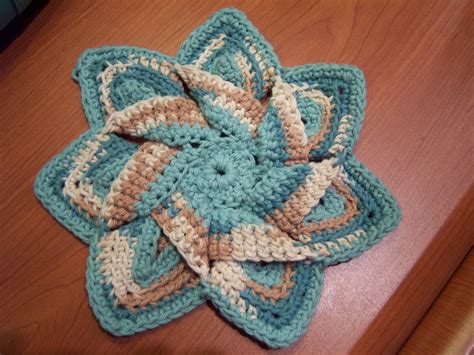 Crochet Flower Hot Pad Pattern