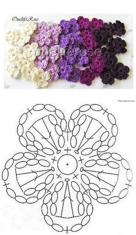 Crochet Flower Pattern Diagram