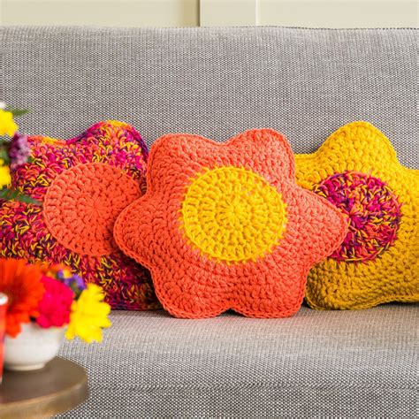 Crochet Flower Pillow