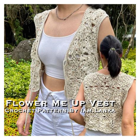 Crochet Flower Vest