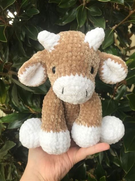 Crochet Fluffy Cow