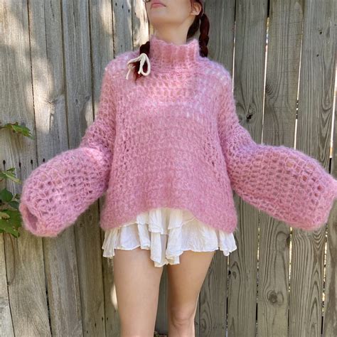 Crochet Fluffy Sweater