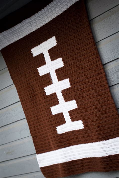 Crochet Football Blanket