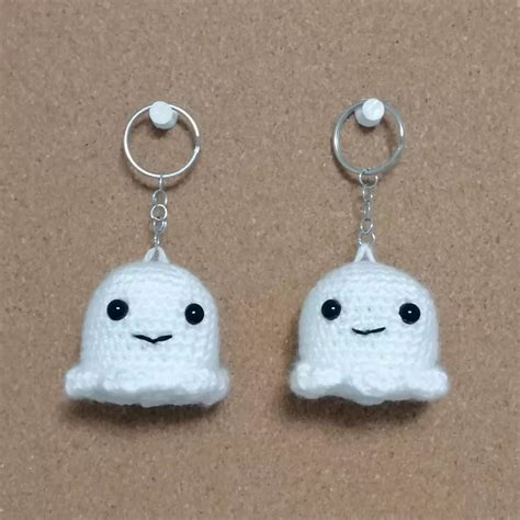 Crochet Ghost Keychain