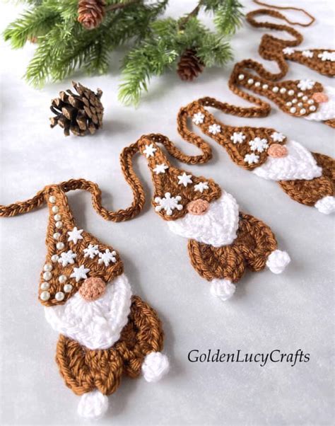 Crochet Gingerbread Garland