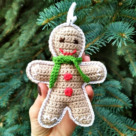 Crochet Gingerbread Man Ornament