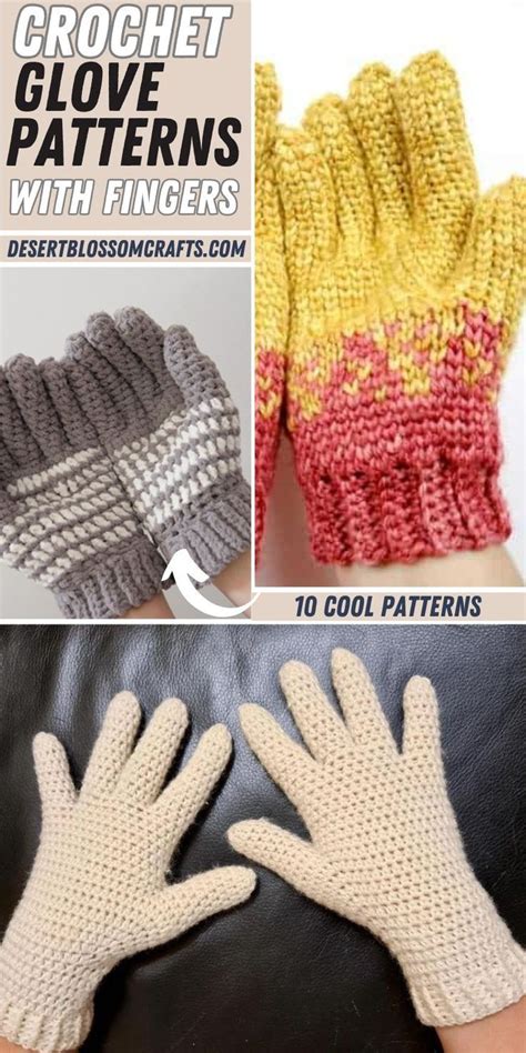 Crochet Gloves With Fingers Free Pattern