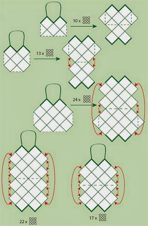 Crochet Granny Square Bag Layout