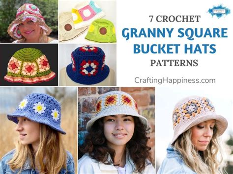 Crochet Granny Square Bucket Hat