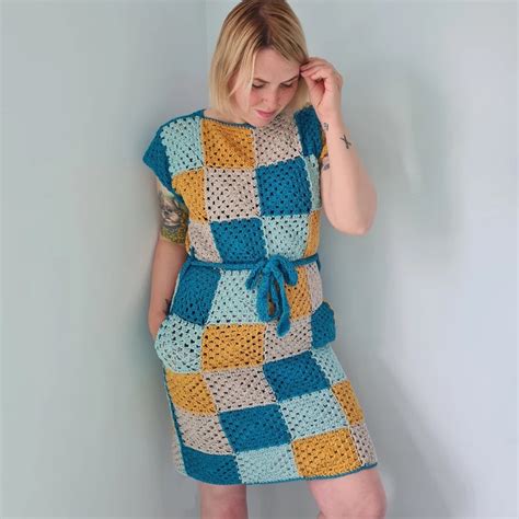 Crochet Granny Square Dress