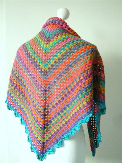Crochet Granny Square Shawl