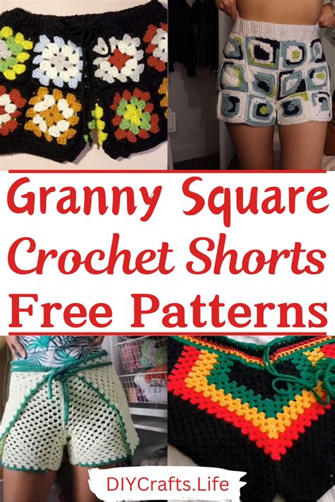 Crochet Granny Square Shorts