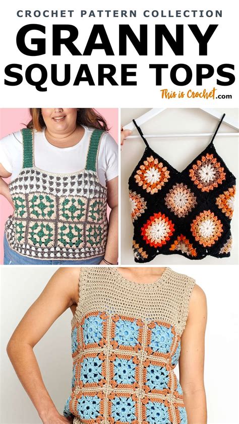 Crochet Granny Square Tops