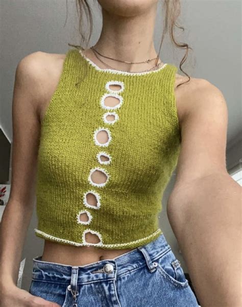 Crochet Green Top