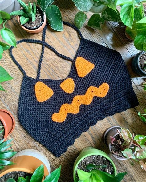 Crochet Halloween Tops