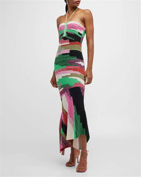 Crochet Halter Maxi Dress