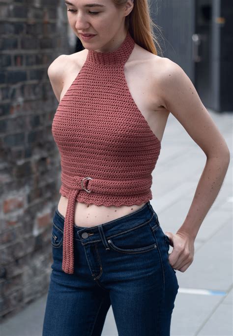 Crochet Halter Neck Top