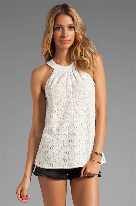 Crochet Halter Top White