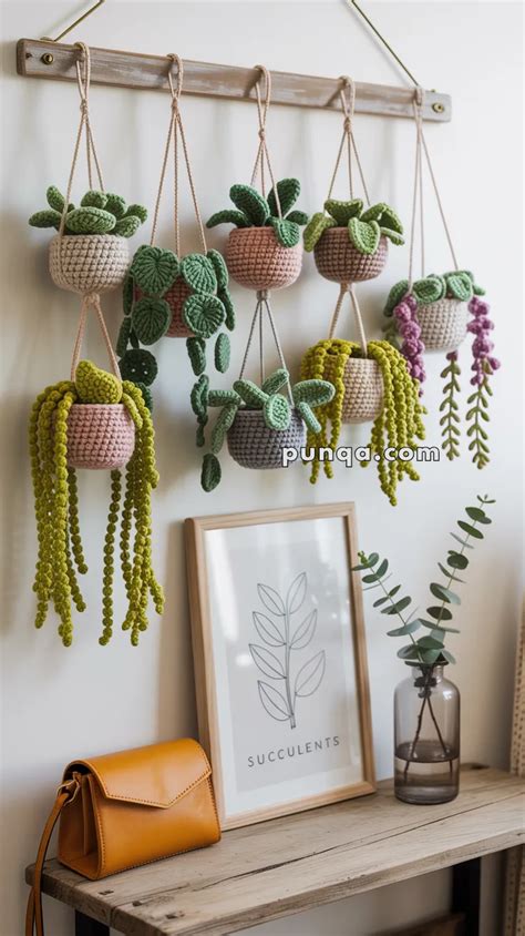 Crochet Hanging Planters