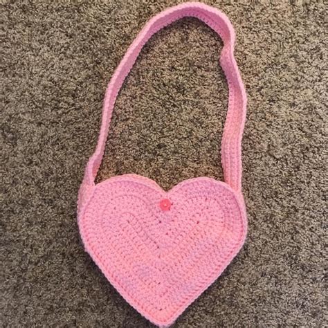 Crochet Heart Bag
